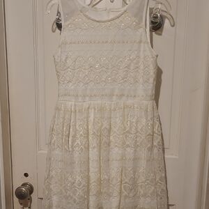 Place Ivory Lace Kids Dress